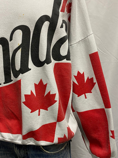 L - Canada 80s Pullover Zip Sweatshirt