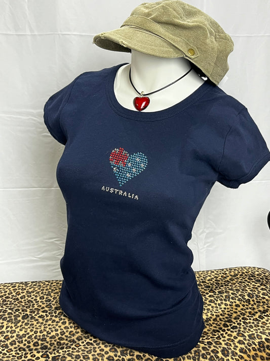 Australia Rhinestone Baby Tee