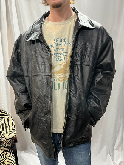 3XL - Canada Genuine Sportswear Leather Zip Jacket