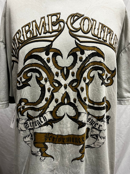 2XL - Xtreme Couture Y2K Grey AOP Graphic Tee