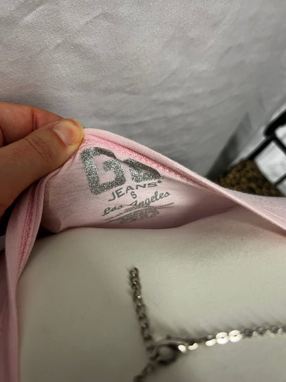 S - GO Jeans Los Angeles Y2K Rhinestone AOP Graphic Top