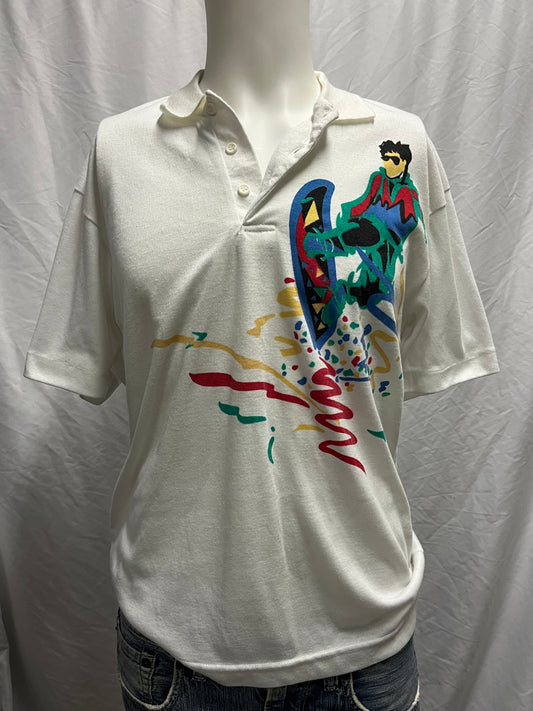 L - Playboy 90s Snowboard Polo Tee