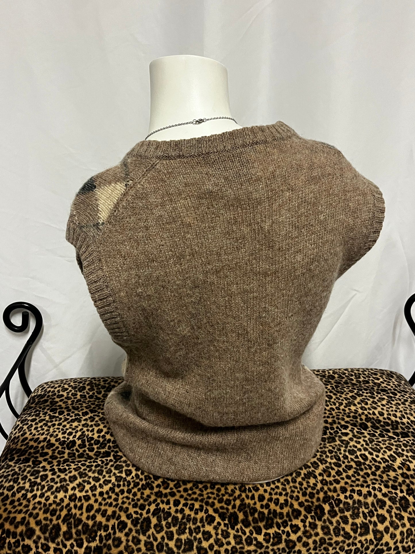 L - Club Intl. 80s Wool Argyle Sweater Vest