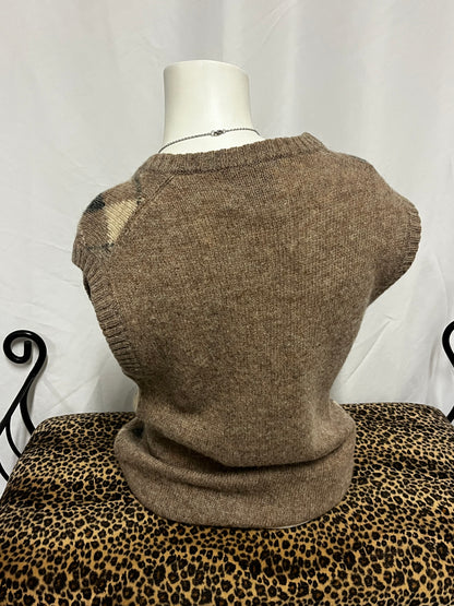 L - Club Intl. 80s Wool Argyle Sweater Vest