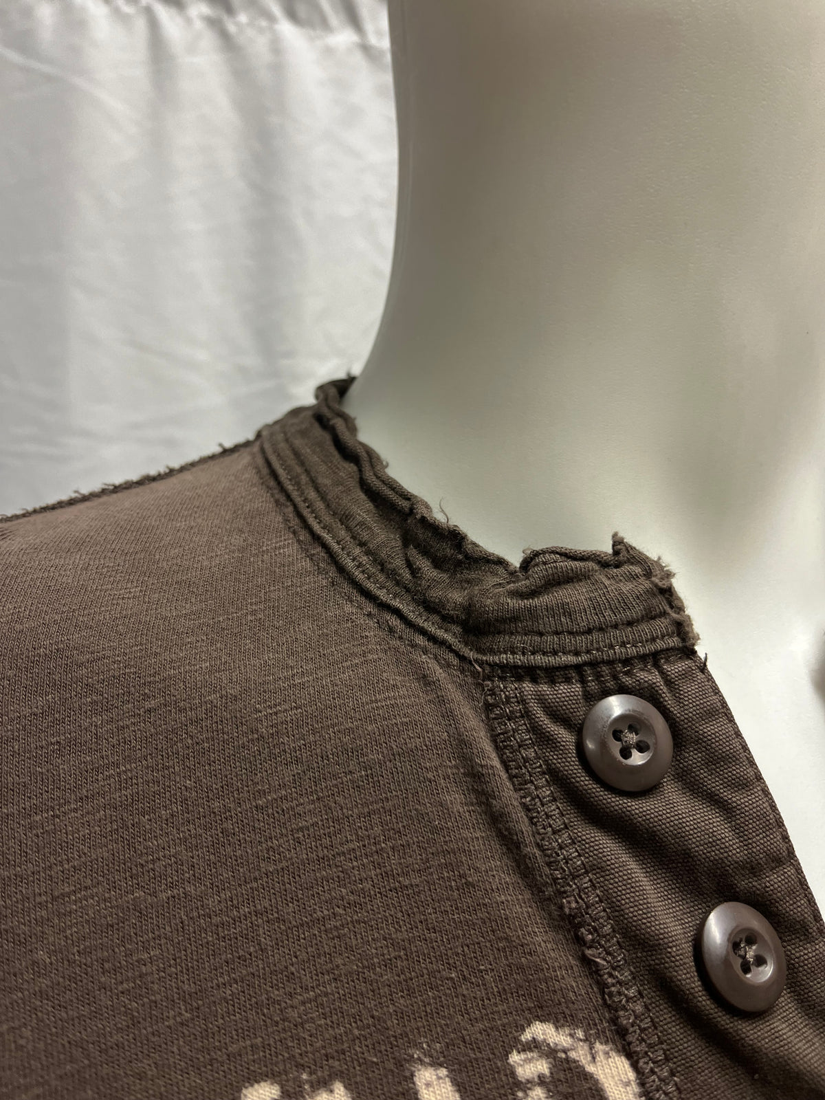 XS - American Eagle Y2K Graphic Henley Long Sleeve