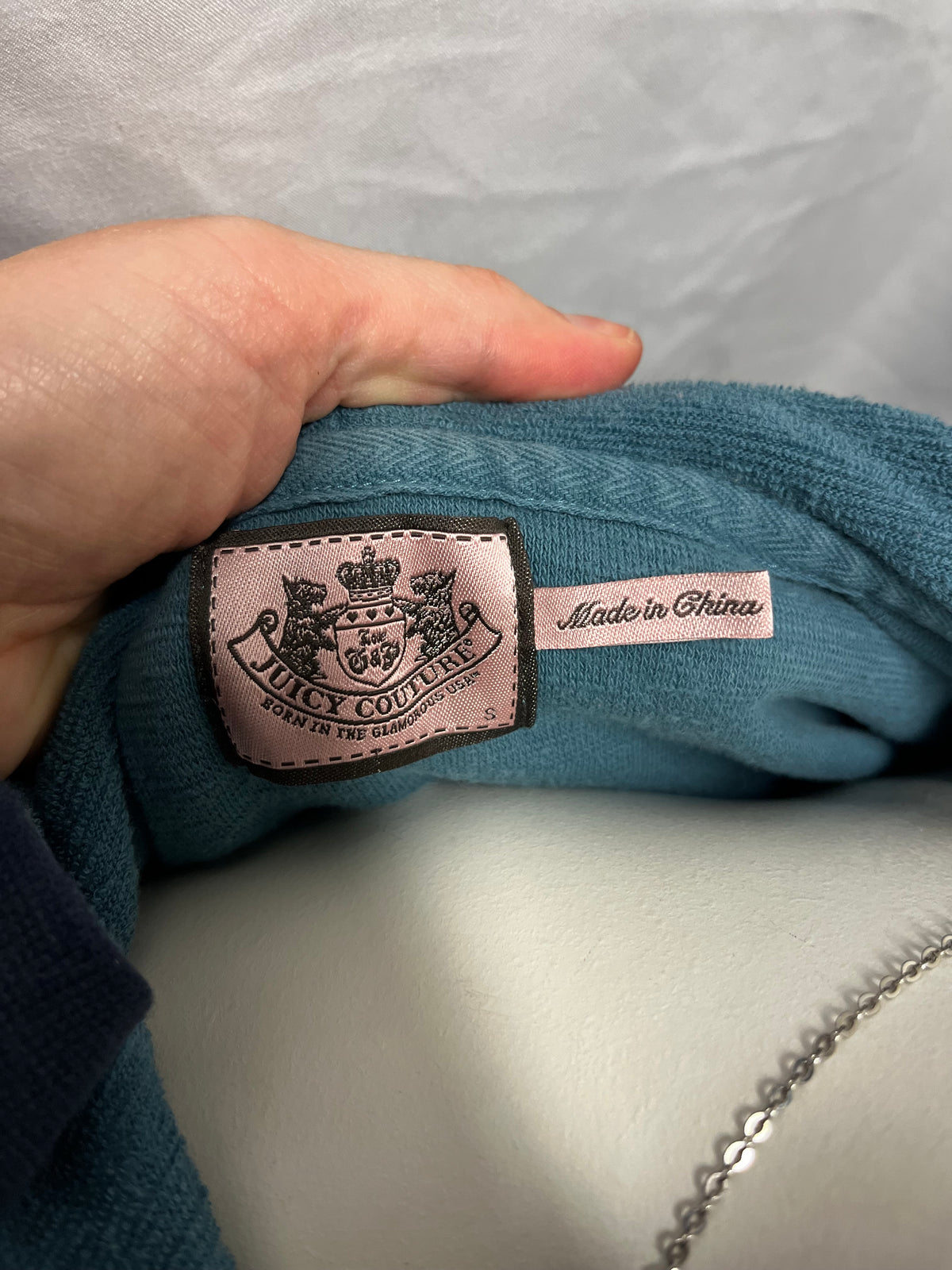 S - Juicy Couture Y2K Button Detail Pullover Hoodie