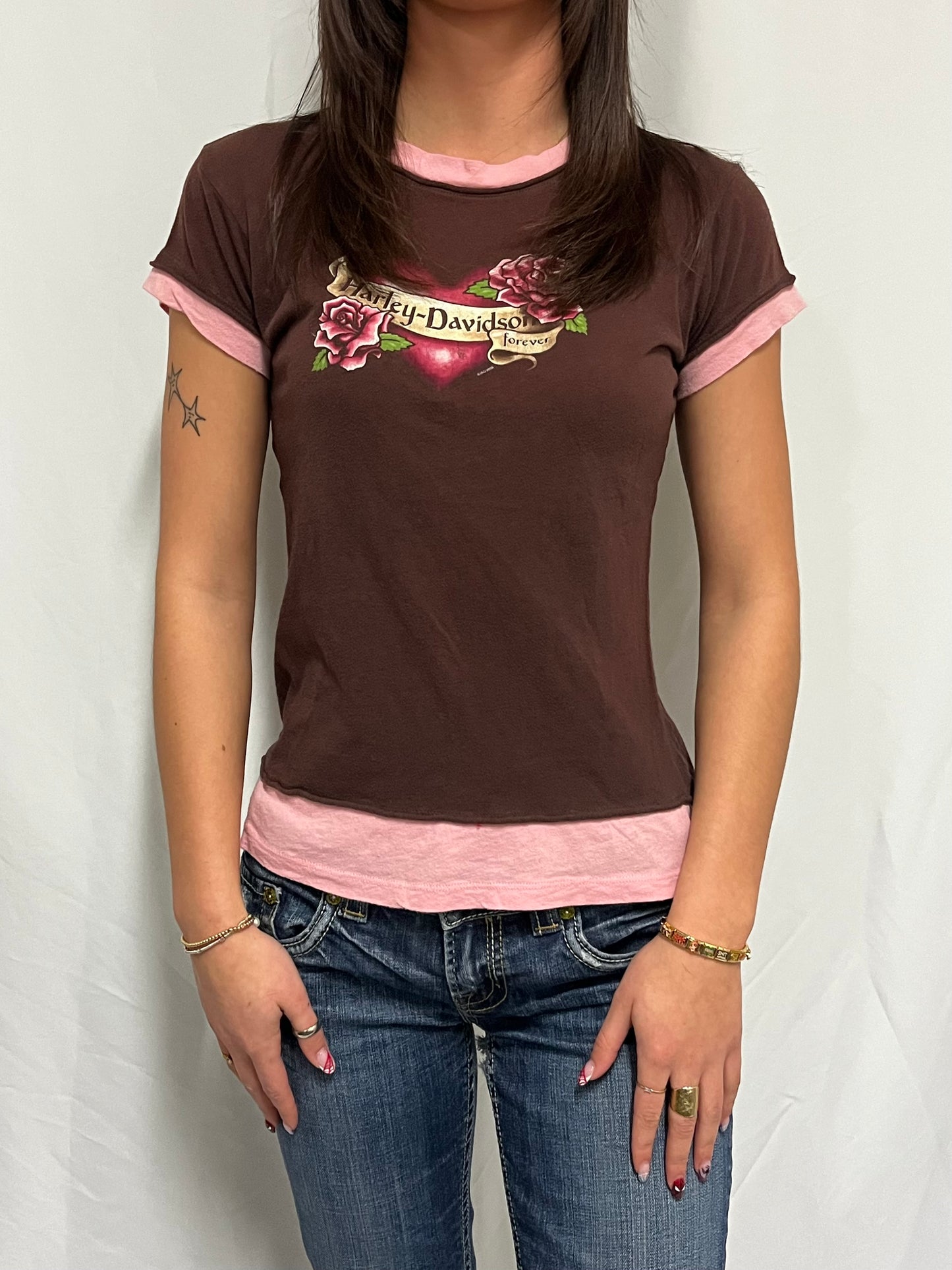 M - Harley Davidson 2005 Forever Heart Graphic Top