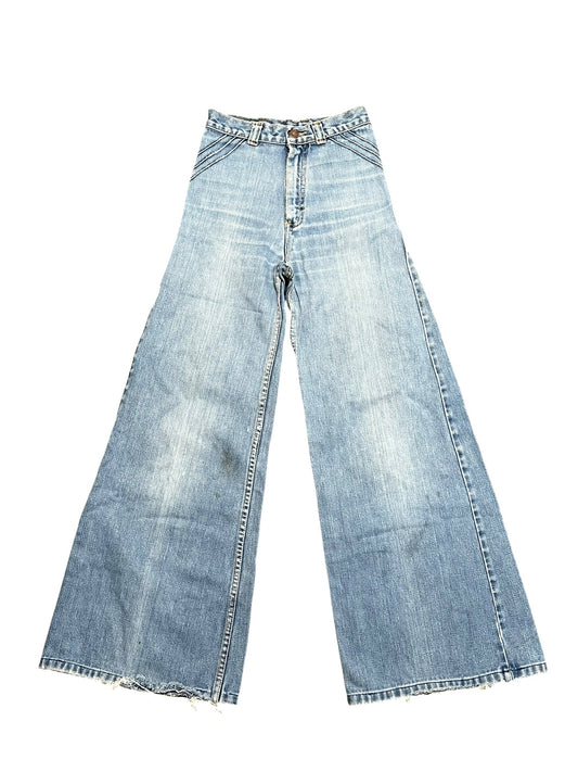 24" - Great Scott 1970s High Rise Bell Bottom Jeans