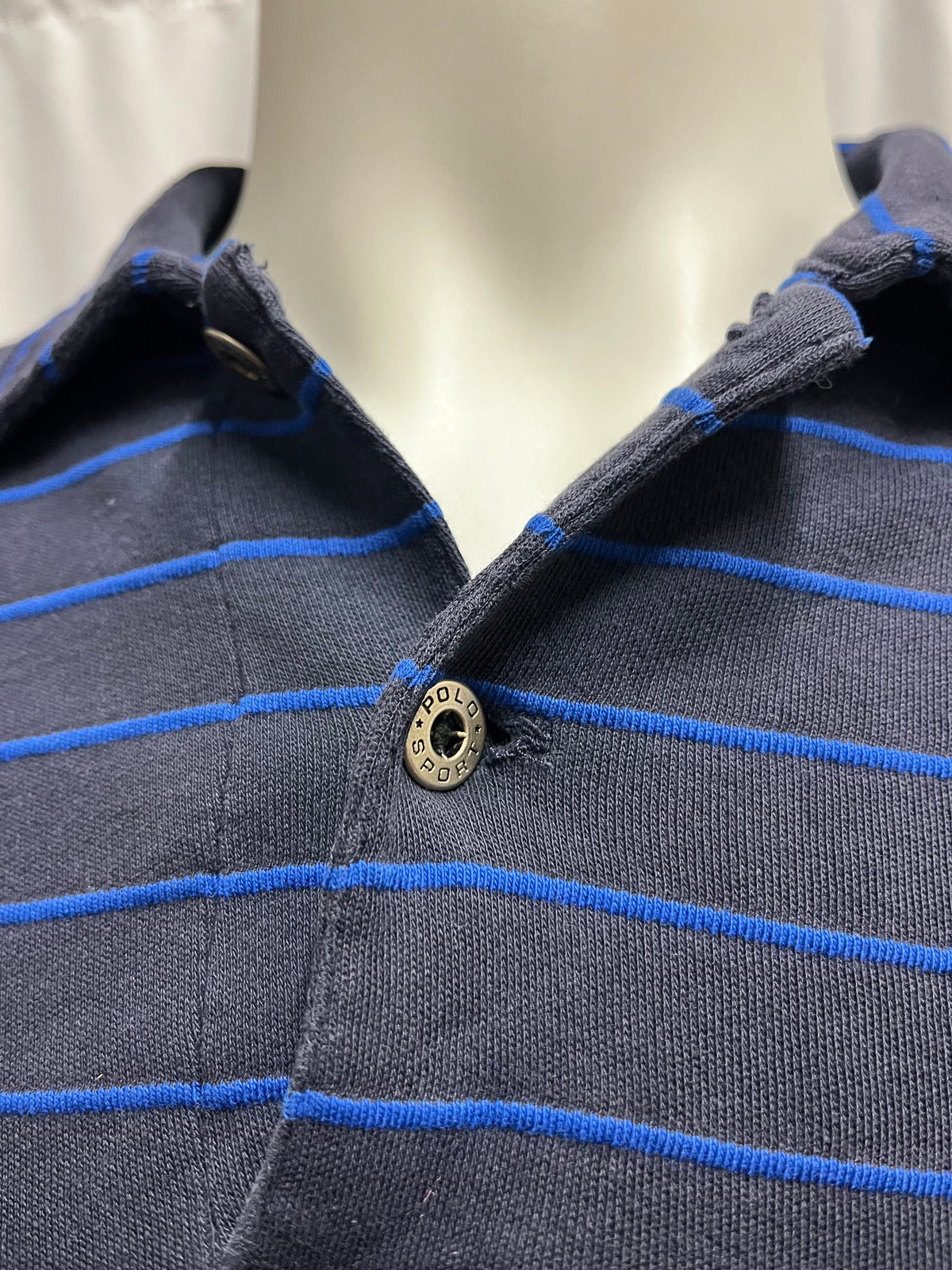 M - Polo Sport 90s Striped Cotton Polo Tee