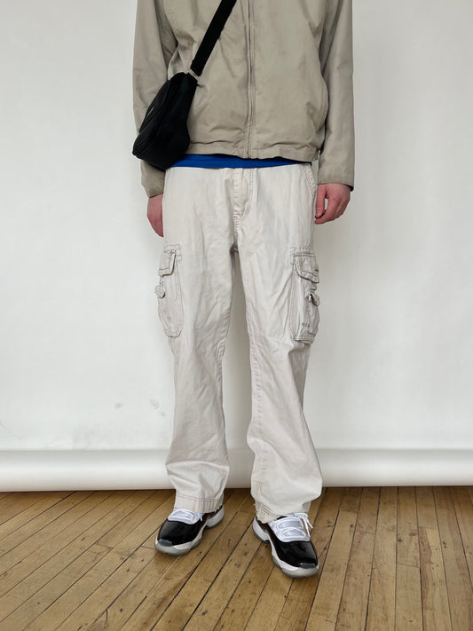 Y2K Ivory Men's Cargo Pants by Union Bay