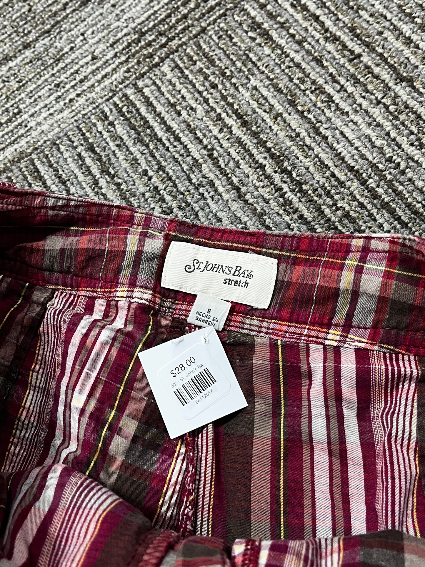 30" - St. John's Bay Y2K Plaid Mini Skort