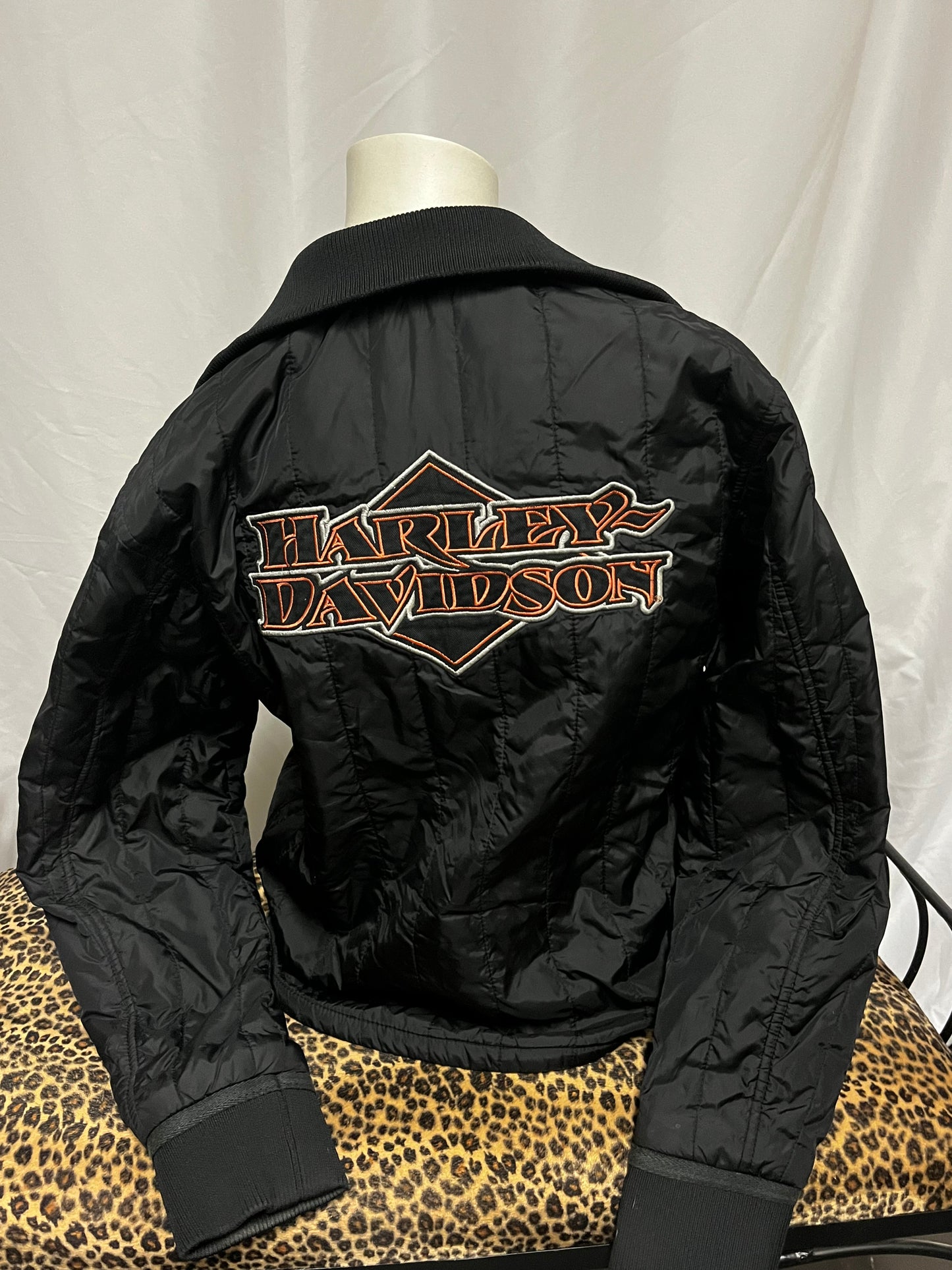 S - Harley Davidson 2000s Nylon Bomber Jacket