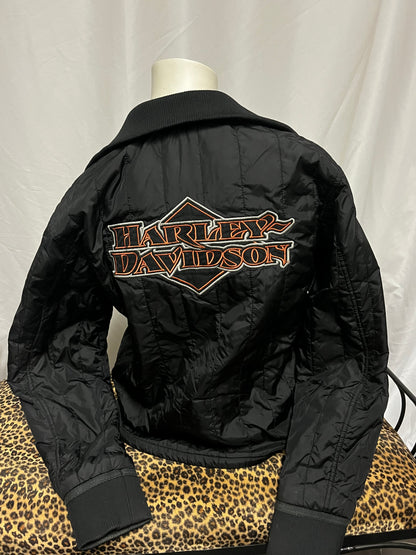 S - Harley Davidson 2000s Nylon Bomber Jacket