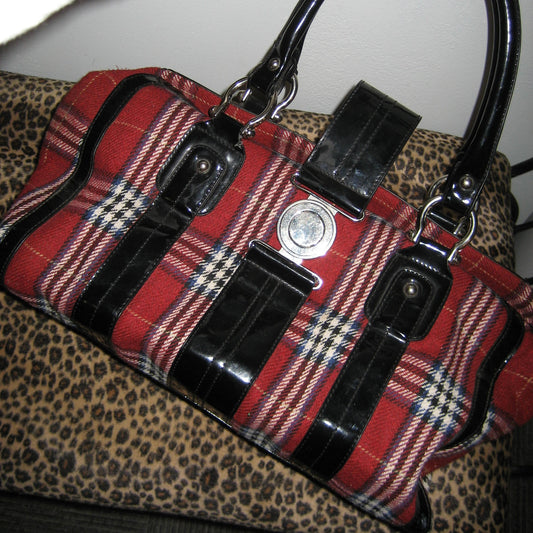 Plaid Red + Black Bag