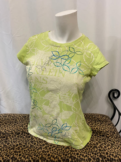 M/L - Calvin Klein Y2K Green Floral Top