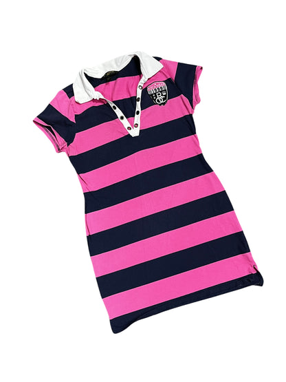 M - Rocawear Y2K Striped Polo Mini Dress