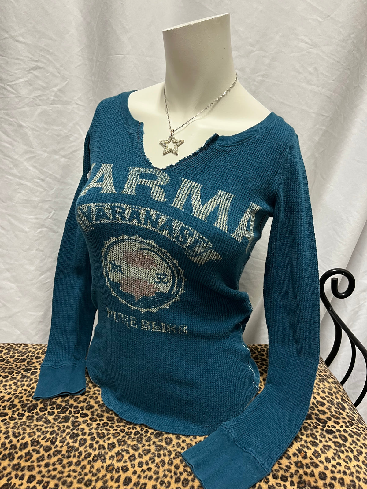 XS - Lucky Brand Karma Waffle Thermal Top