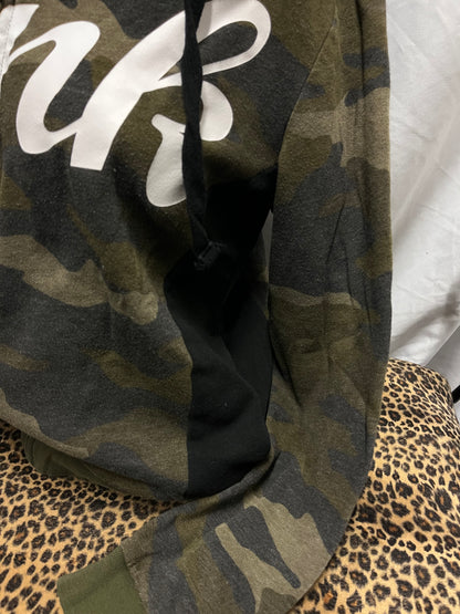 M - Victoria's Secret Pink Script Camo Zip Hoodie