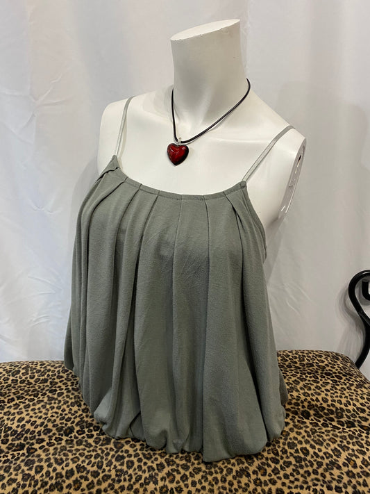 XS - Girl Y2K Sage Green Cami Top