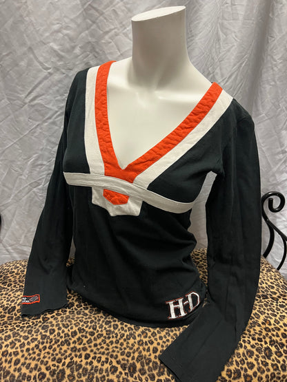 S/M - Harley 2000s Outline Deep Neck Top