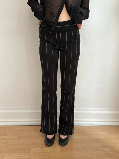 Y2K Black Pinstripe Dress Pants