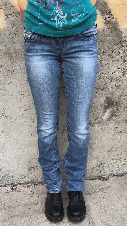 26" - True Religion Y2K Low Rise Straight Leg Jeans